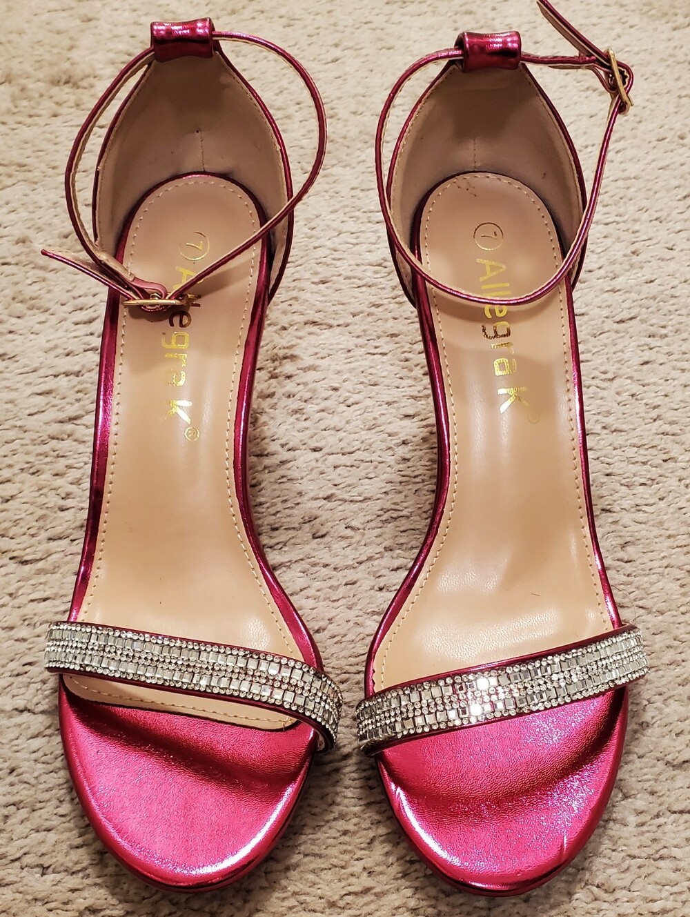 Allegra K Rhinestone Stiletto Heel Size 7